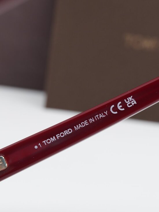 Tom Ford FT5913-B 069 Square Eyeglasses 53mm – Bordeaux main image 7